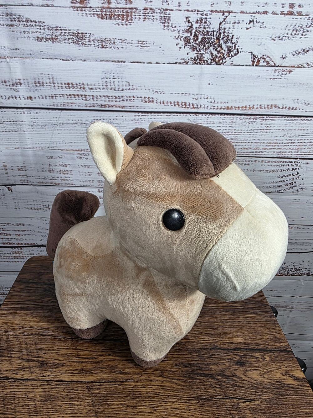 Bellzi Horszi Plush Horse Stuffed Animal Brown Tan Soft Kawaii Toy 11"